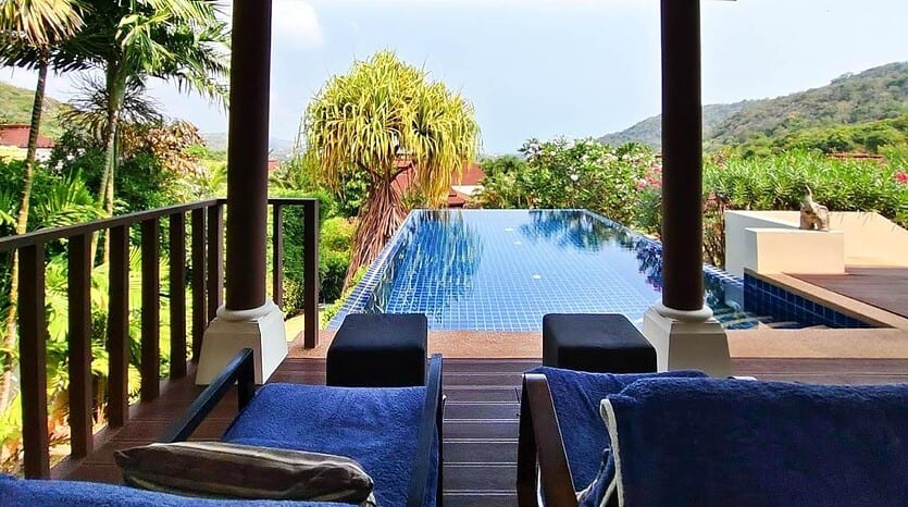 Fully Furnished Balinese Pool Villa with Sea View for Sale Hua Hin