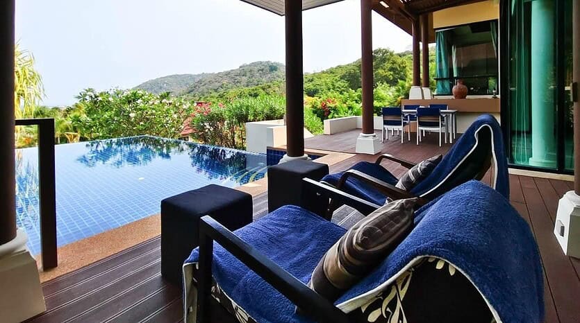 Fully Furnished Balinese Pool Villa with Sea View for Sale Hua Hin